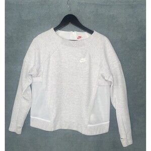 Nike Women's Tech Fleece Small Grey Mesh Athleisure Casual Athletic Workout Gym